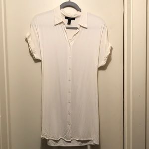 waist tie white dress